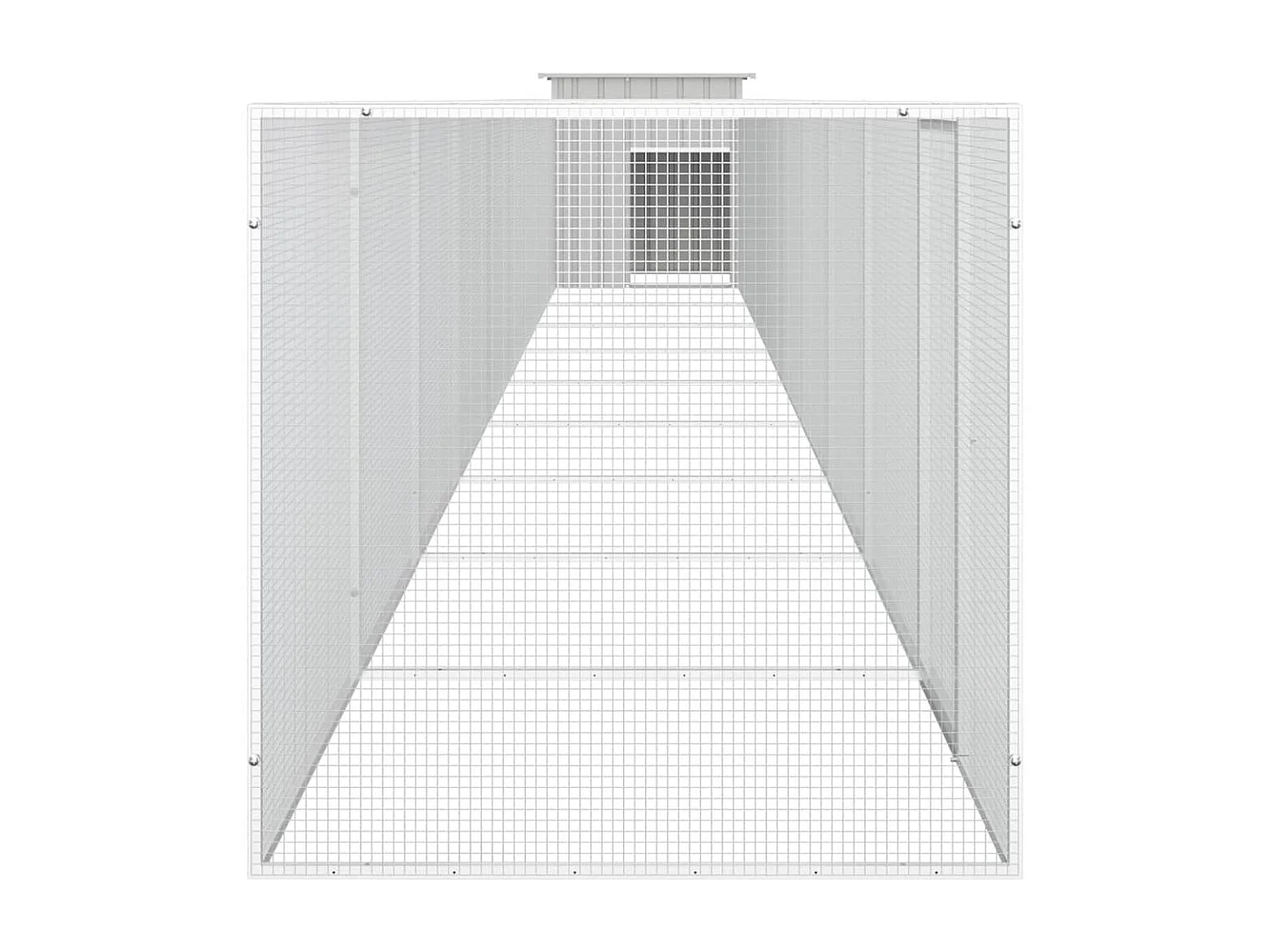 Gaiola para galinhas Cinza 1000x91x100 cm Aço galvanizado