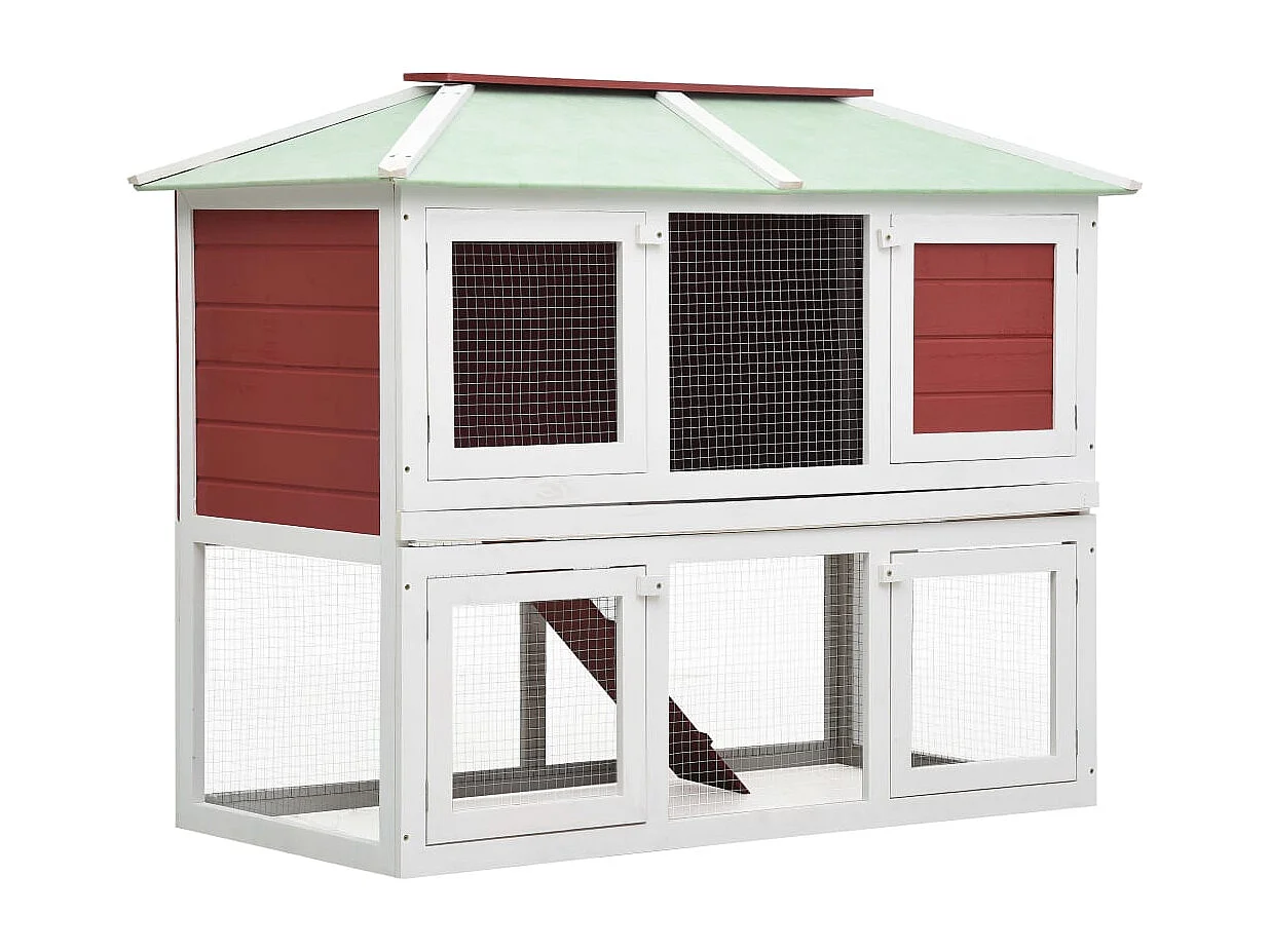 Gaiola dupla para animais Red Wood