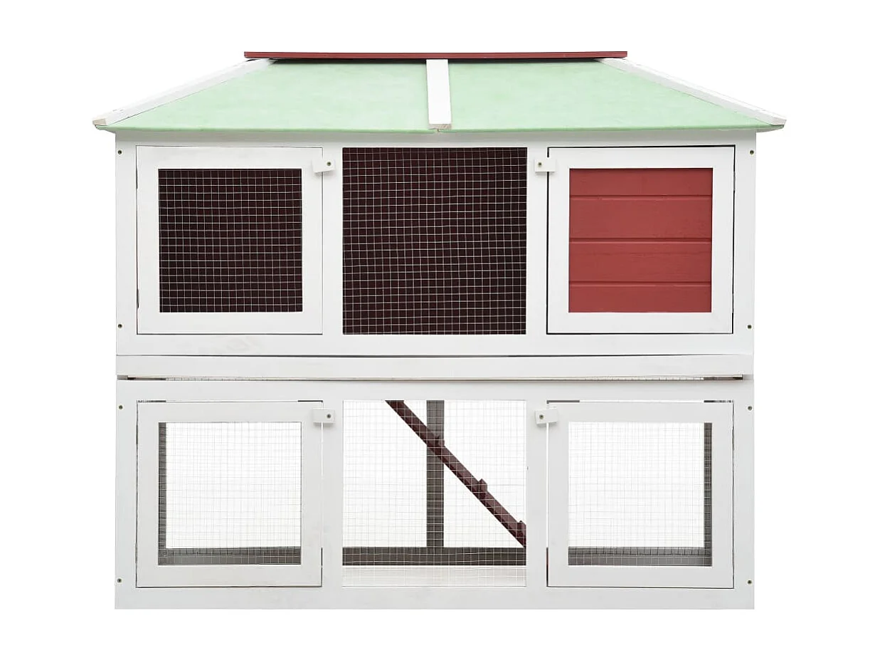 Gaiola dupla para animais Red Wood