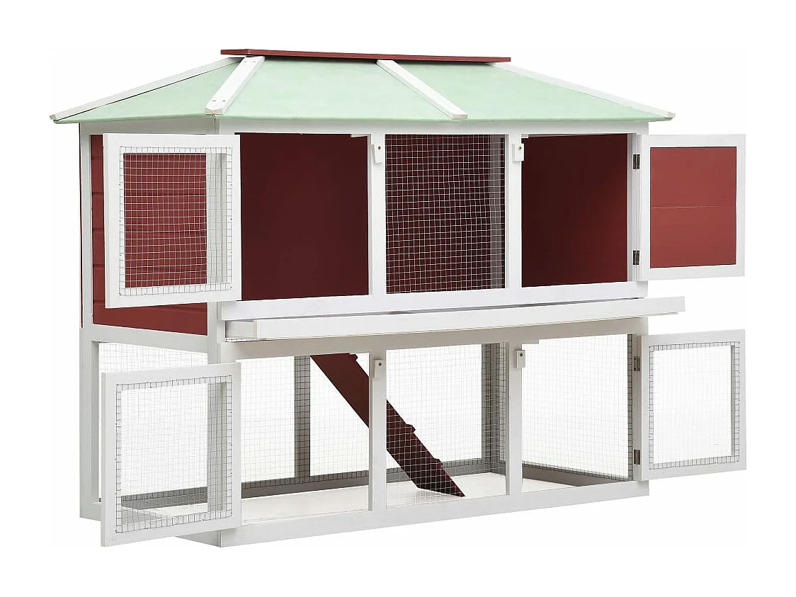 Gaiola dupla para animais Red Wood