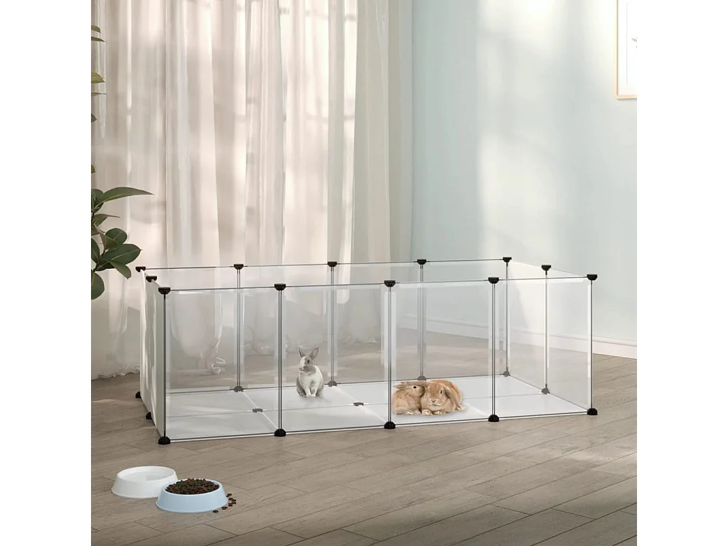 Gaiola para pequenos animais Transparente 144x74x46,5 cm PP e Aço