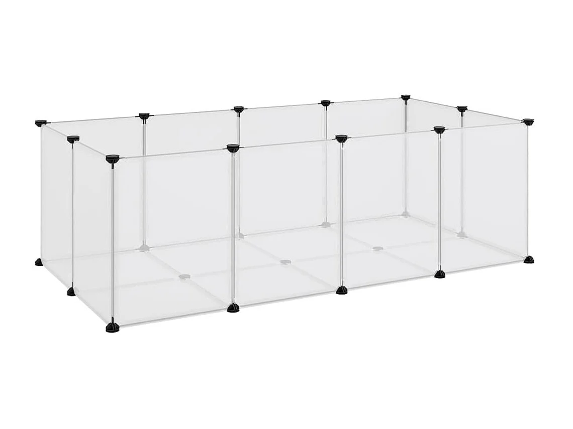 Cage pour petits animaux Transparent 144x74x46,5 cm PP et Acier