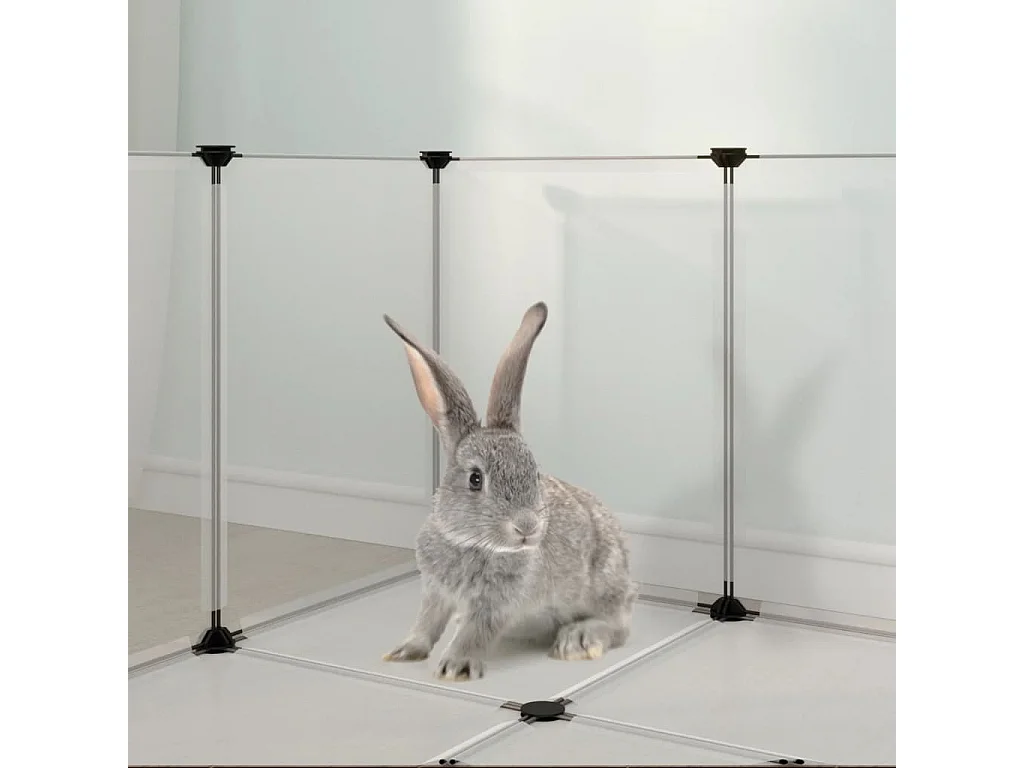 Cage pour petits animaux Transparent 144x74x46,5 cm PP et Acier