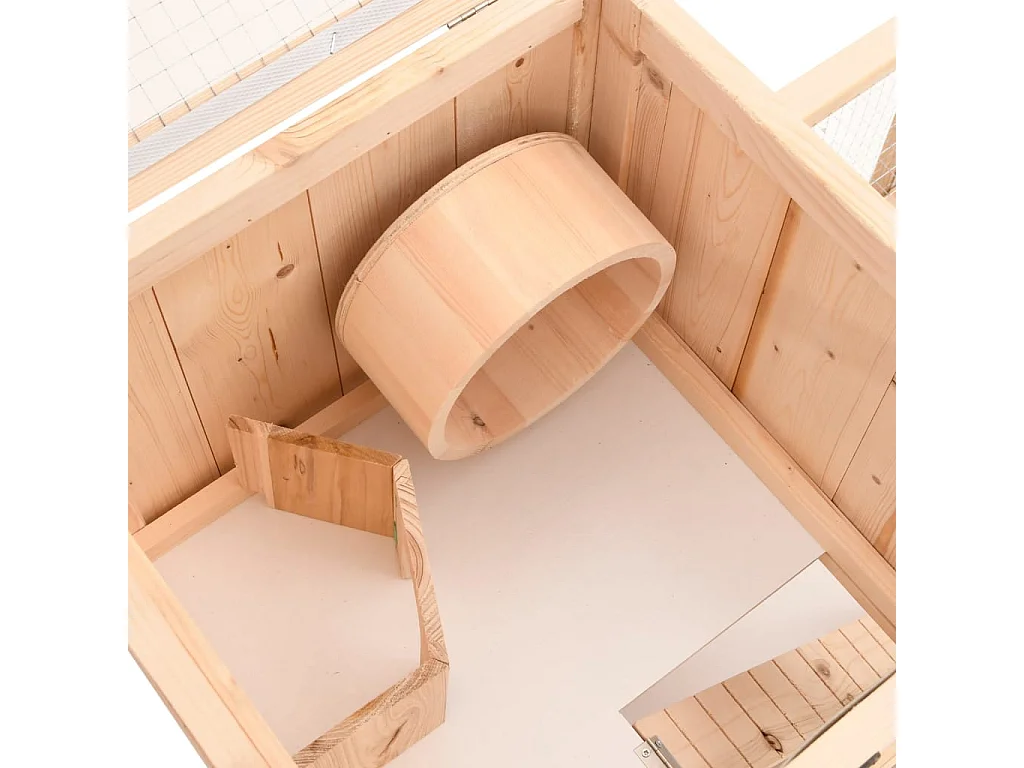 Hamsterkooi 81x40x60 cm massief dennenhout