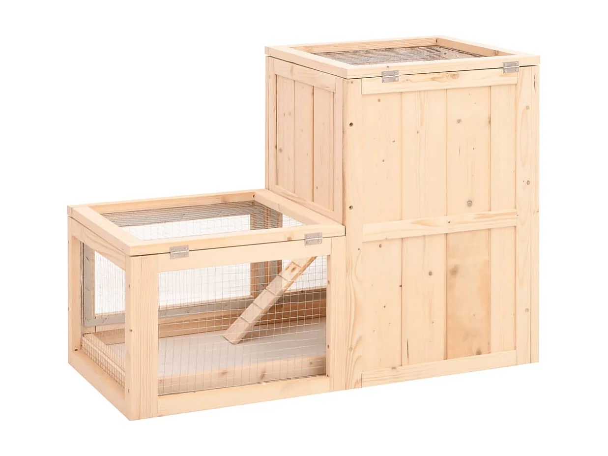Cage à hamster 81x40x60 cm bois massif de sapin