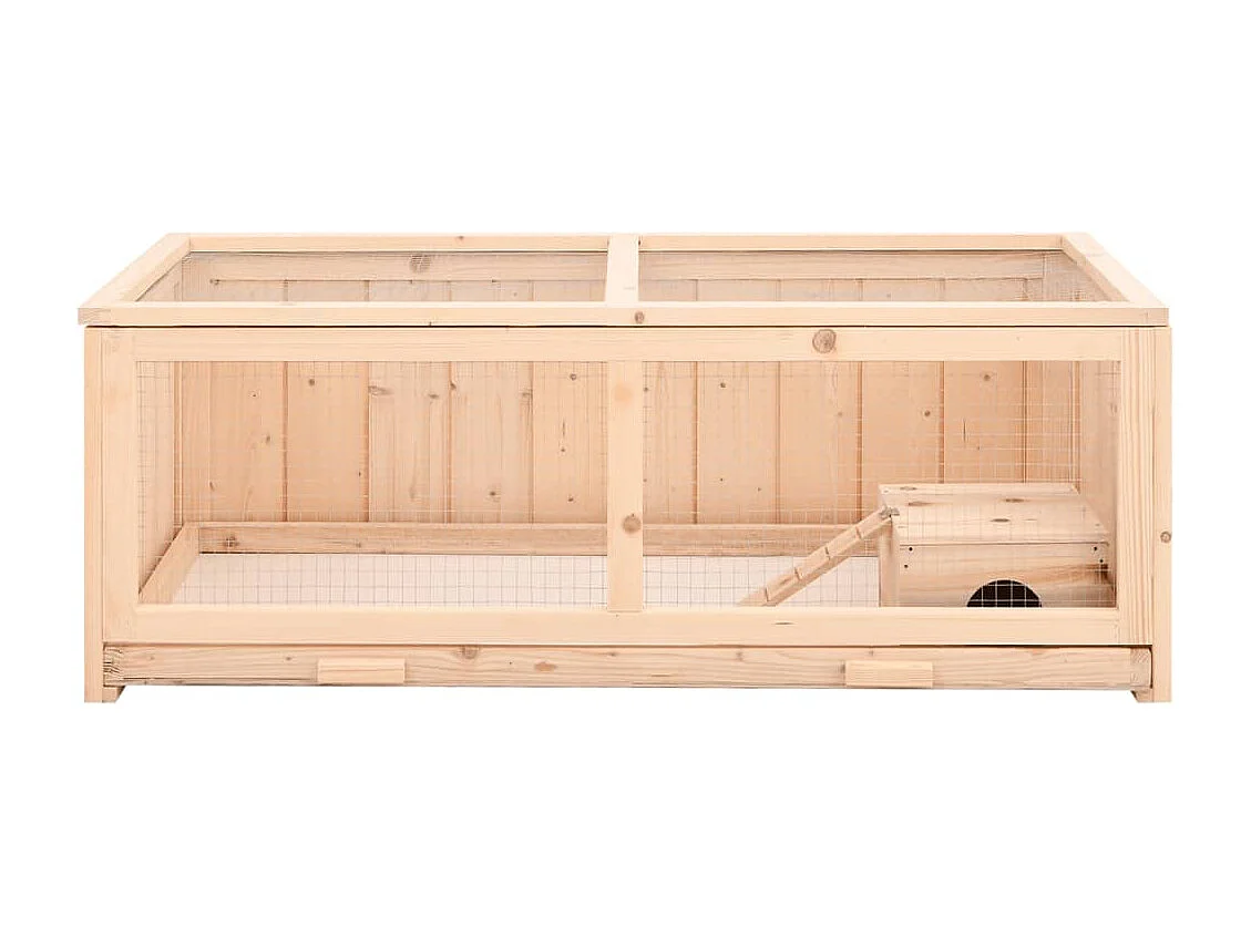 Gaiola para hamster 104x52x38 cm madeira maciça de abeto