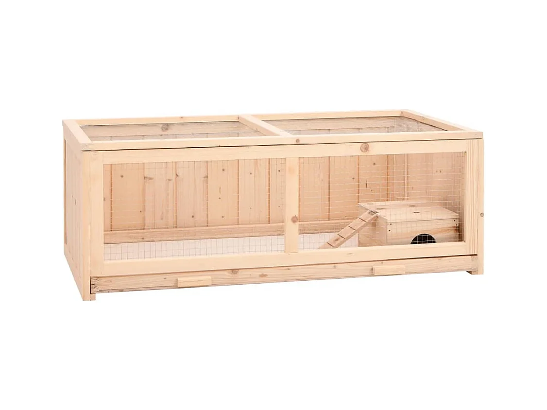Cage à hamster 104x52x38 cm bois massif de sapin