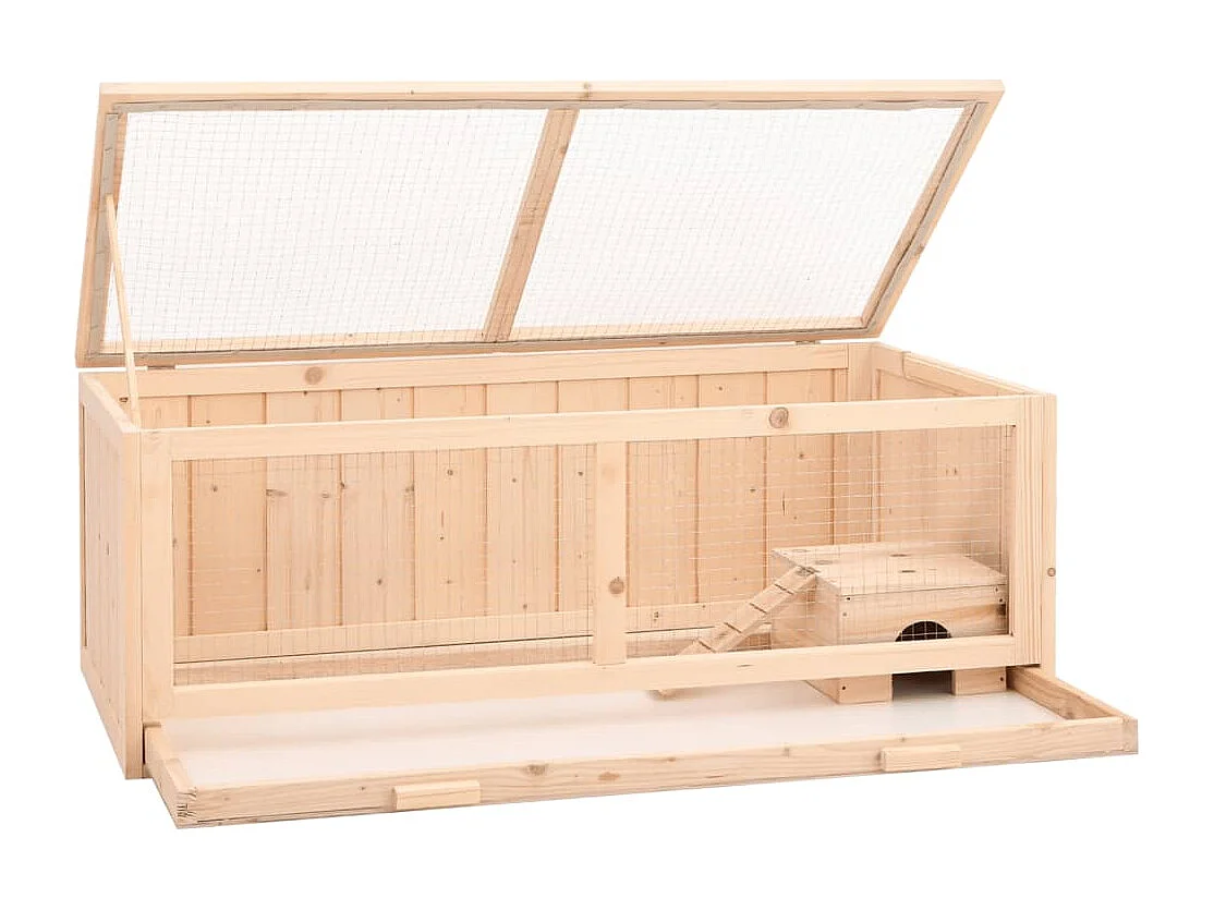 Cage à hamster 104x52x38 cm bois massif de sapin