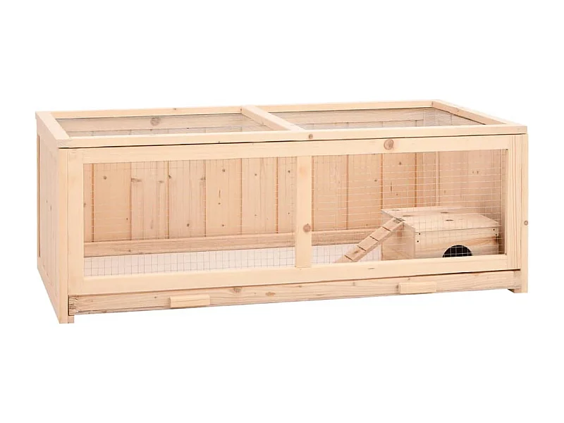 Cage à hamster 104x52x38 cm bois massif de sapin