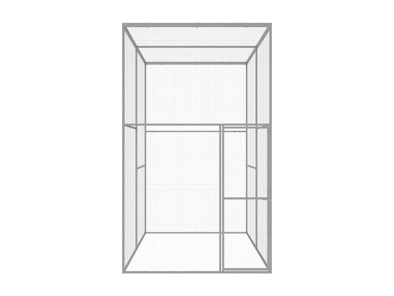 Cage pour chat 3x1,5x2,5 m Acier galvanisé