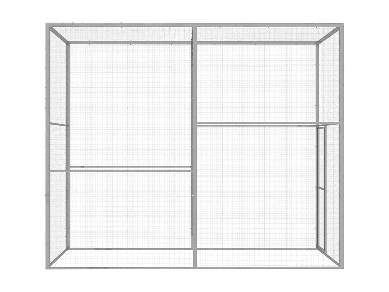 Cage pour chat 3x1,5x2,5 m Acier galvanisé