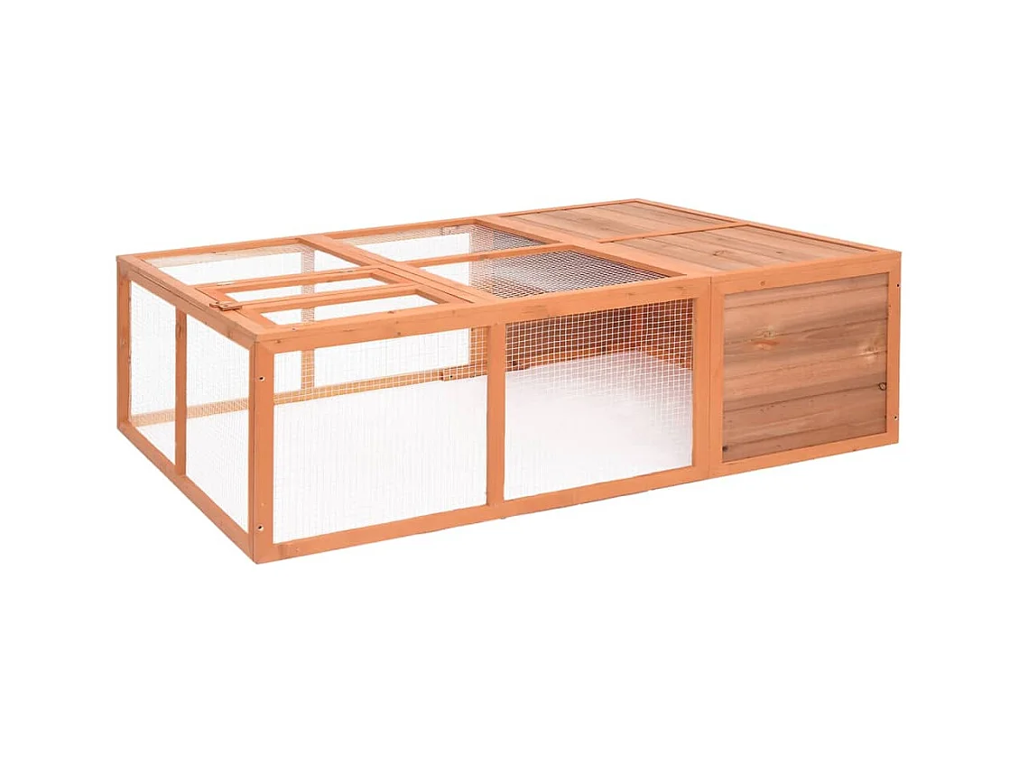 Cage pour animaux de jardin 150x100x50 cm Bois de sapin massif