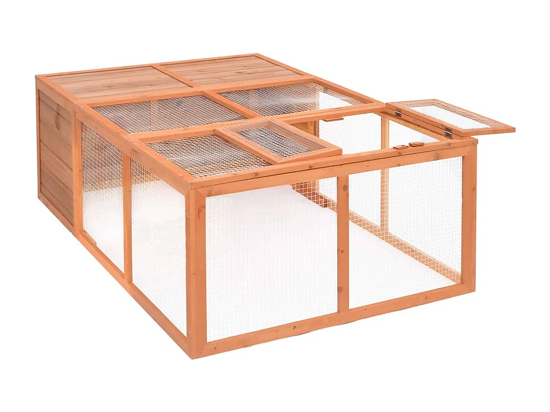 Cage pour animaux de jardin 150x100x50 cm Bois de sapin massif