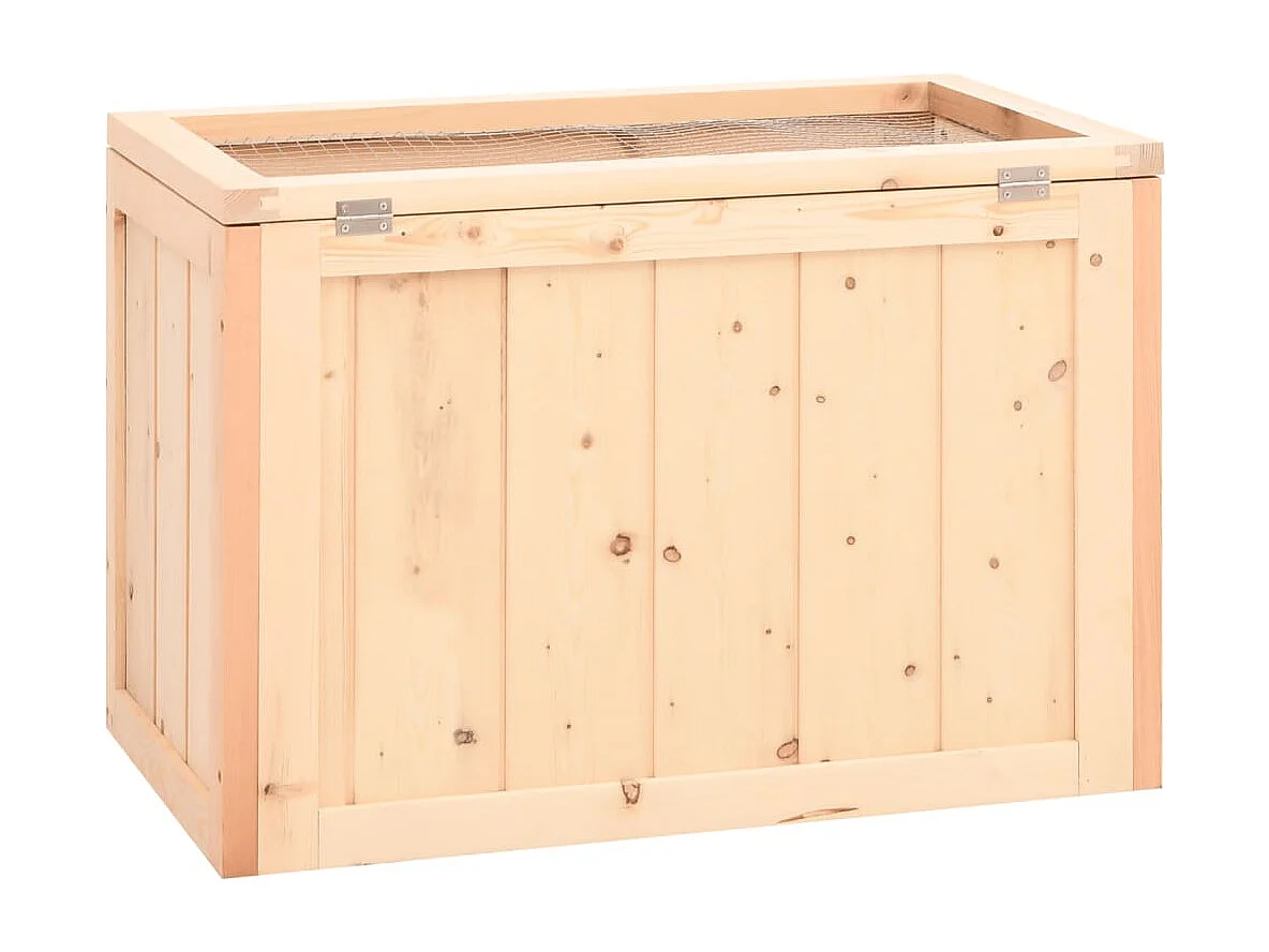 Cage à hamster 60x35,5x42 cm bois massif de sapin