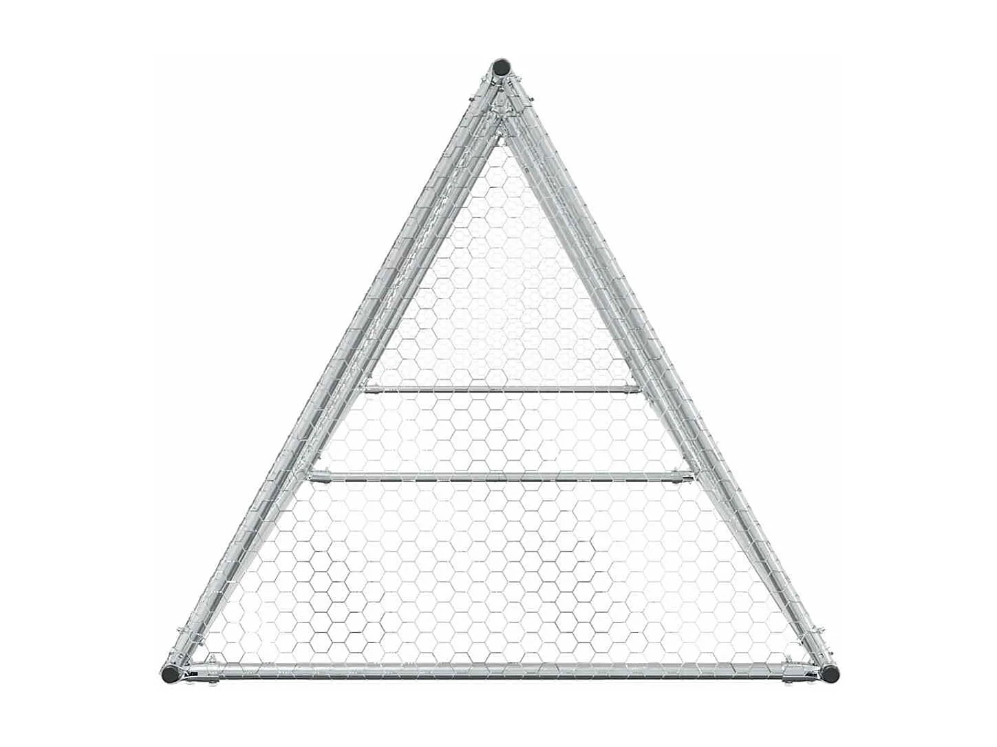 Cage pour poules argenté 400x105x91 cm acier galvanisé