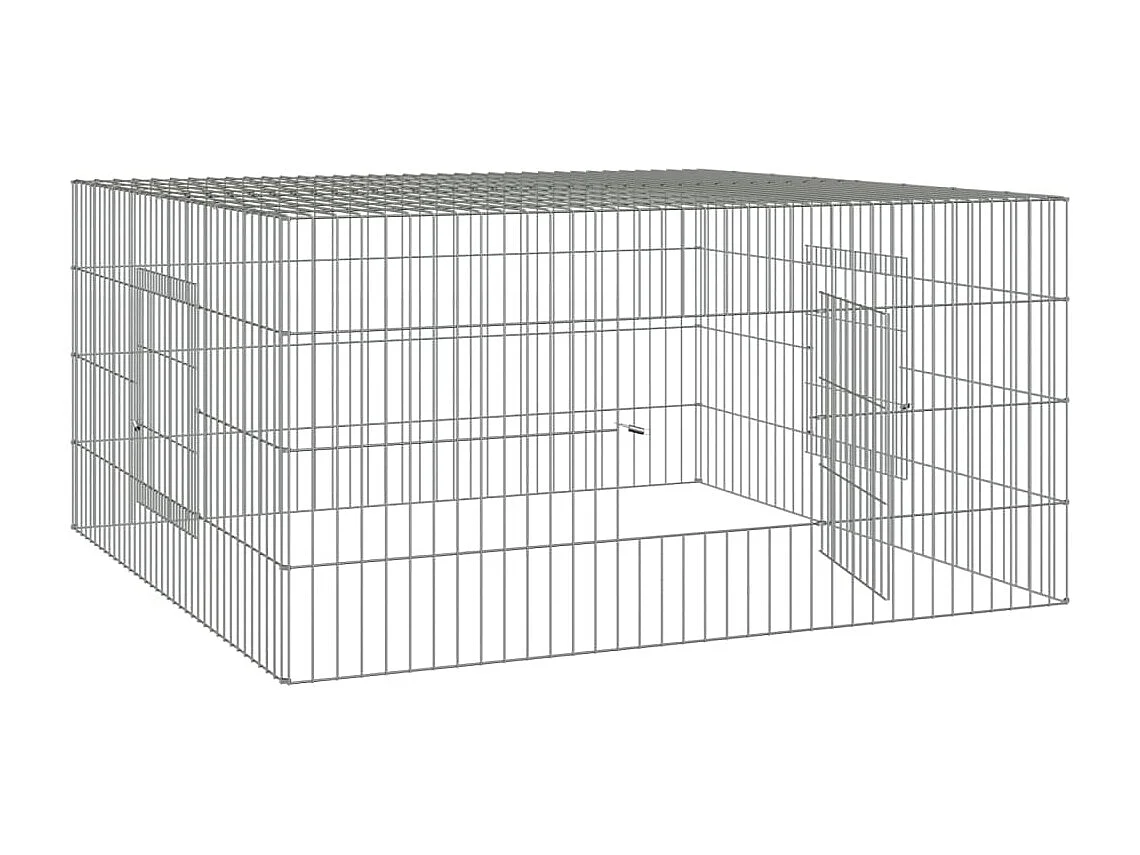 Cage à lapin 110x110x55 cm Fer galvanisé
