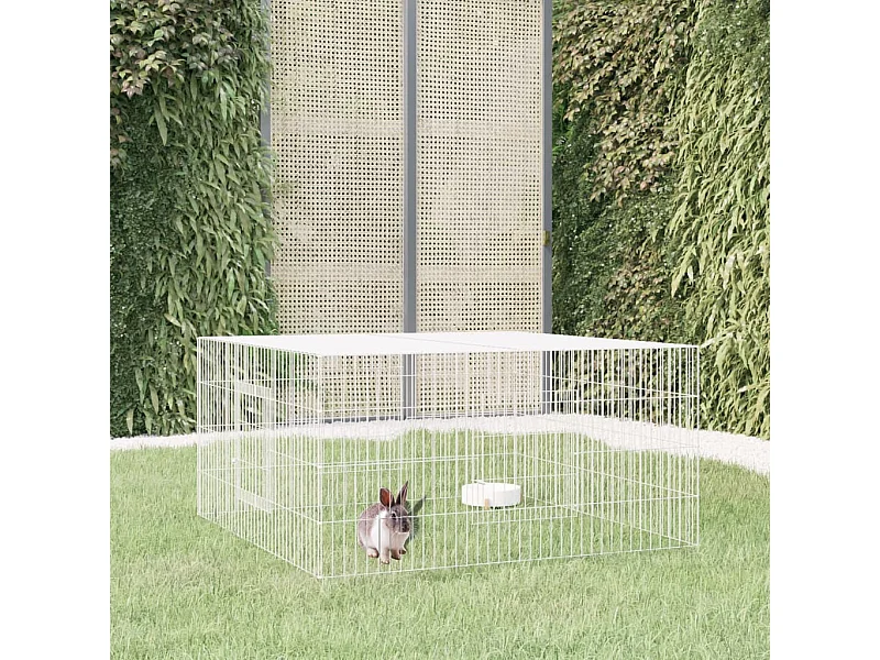 Cage à lapin 110x110x55 cm Fer galvanisé