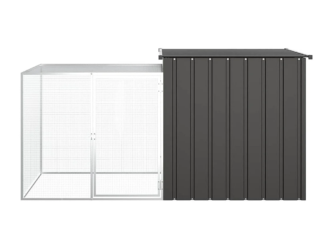 Cage pour poules Anthracite 200x91x100 cm Acier galvanisé