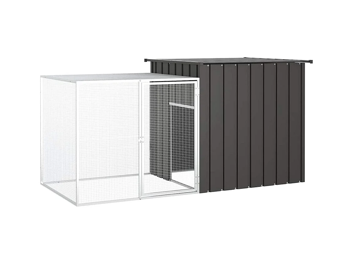 Kippenhok Antraciet 200x91x100 cm Gegalvaniseerd staal
