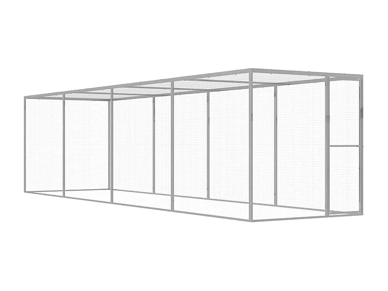 Gaiola para gatos 6x1,5x1,5 m Aço galvanizado