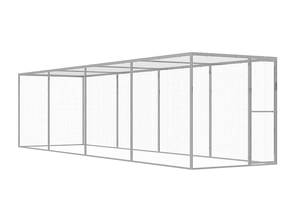 Gaiola para gatos 6x1,5x1,5 m Aço galvanizado