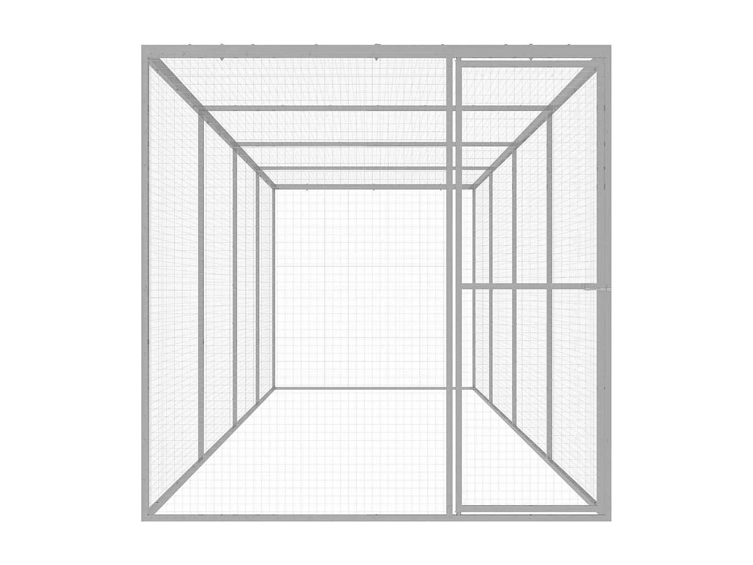 Gaiola para gatos 6x1,5x1,5 m Aço galvanizado