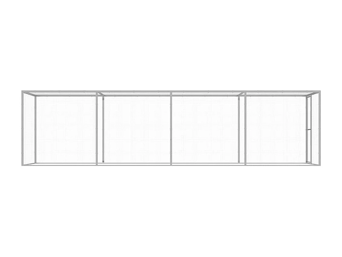 Gaiola para gatos 6x1,5x1,5 m Aço galvanizado