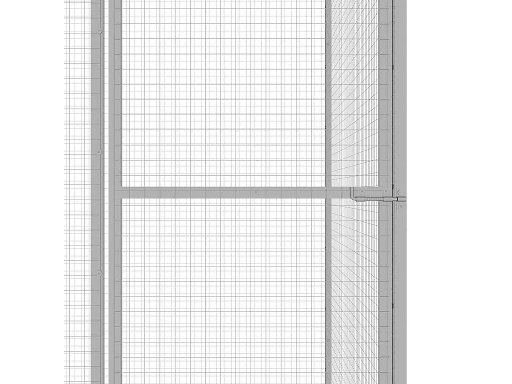 Gaiola para gatos 6x1,5x1,5 m Aço galvanizado