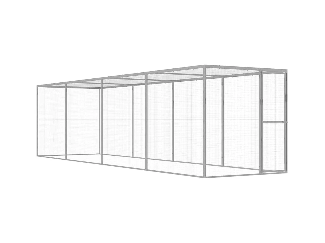 Cage pour chat 6x1,5x1,5 m Acier galvanisé