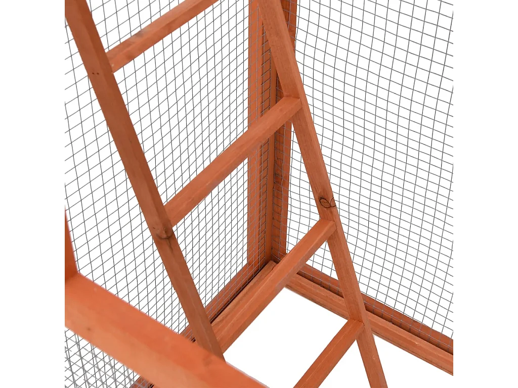 Gaiola para pássaros 68x62x166 cm madeira maciça de abeto