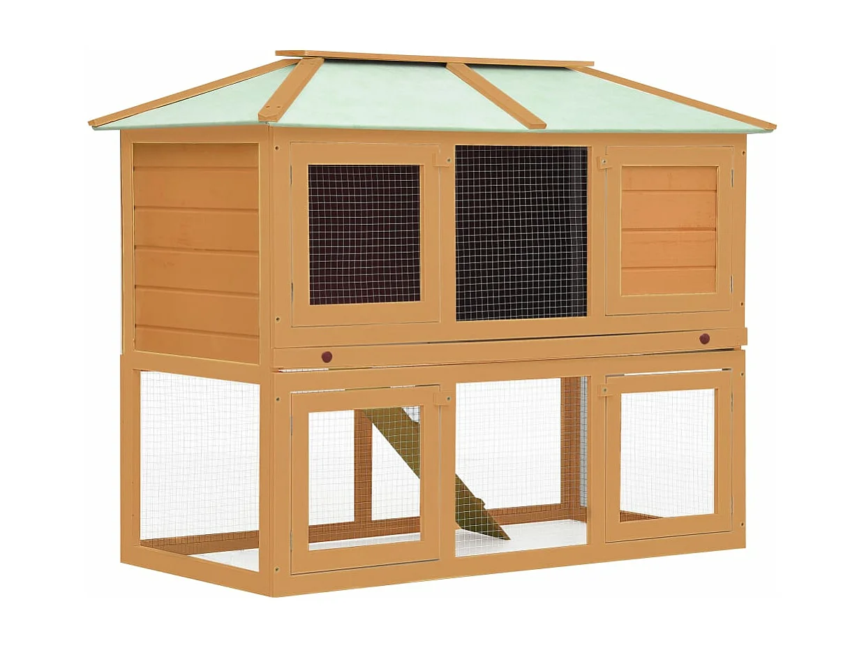 Cage double pour animaux Bois