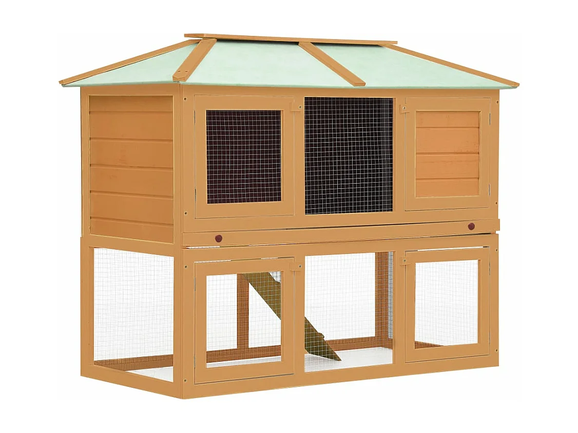 Cage double pour animaux Bois