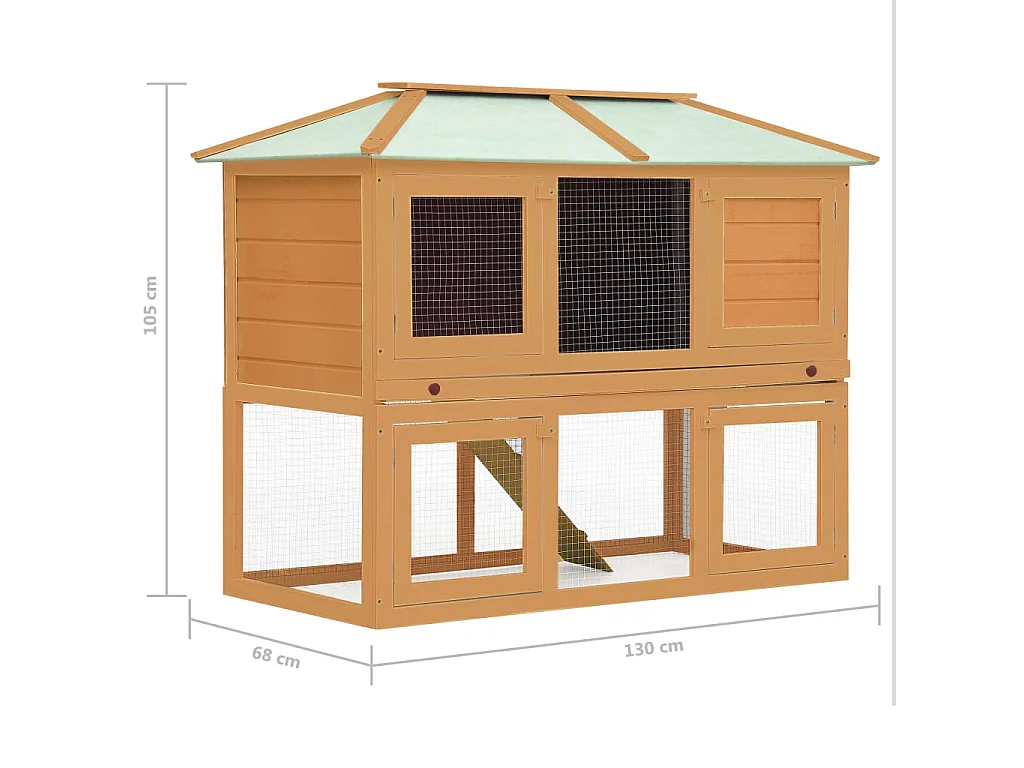 Cage double pour animaux Bois