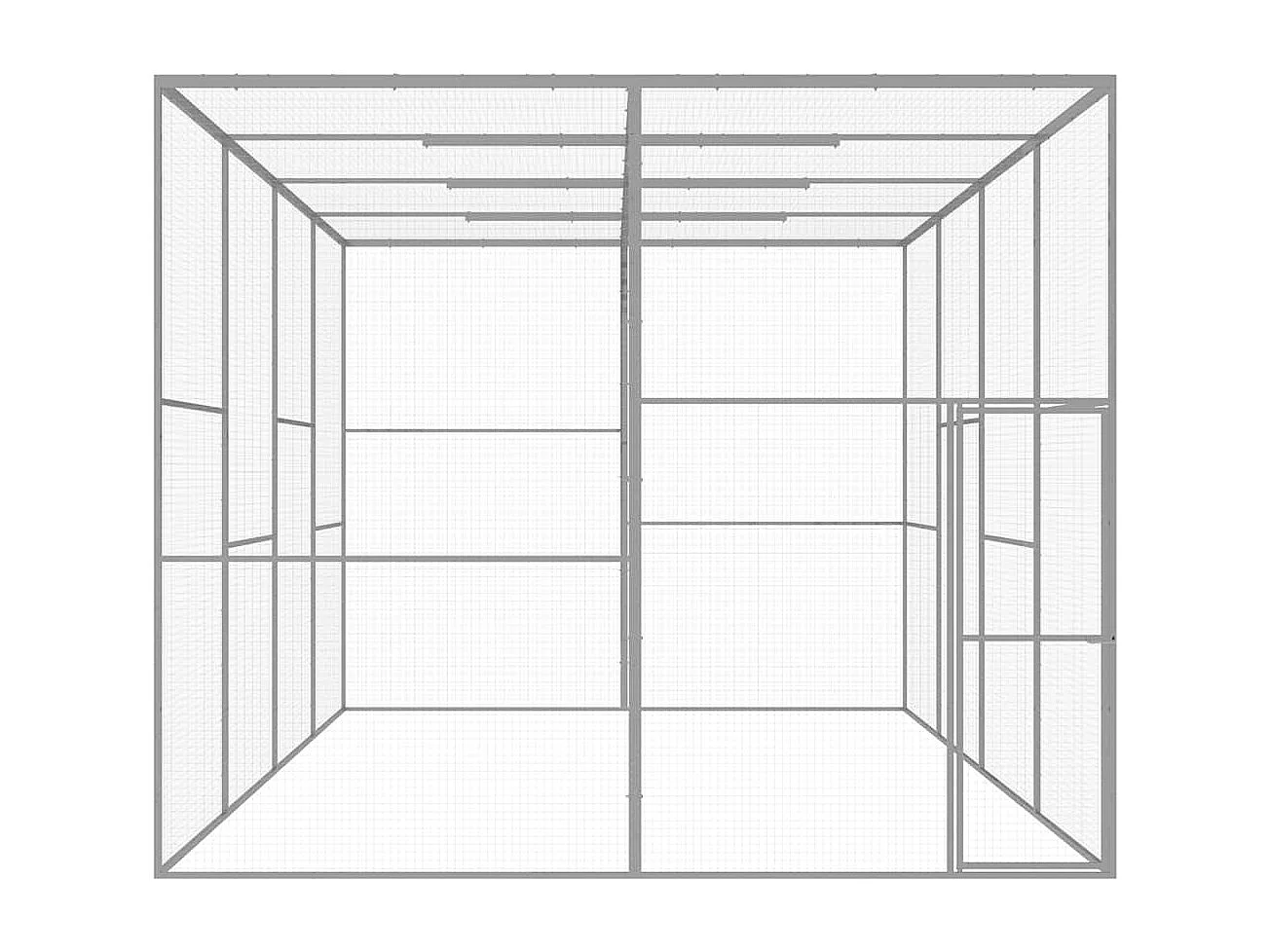Gabbia per gatti 6x3x2,5 m Acciaio zincato