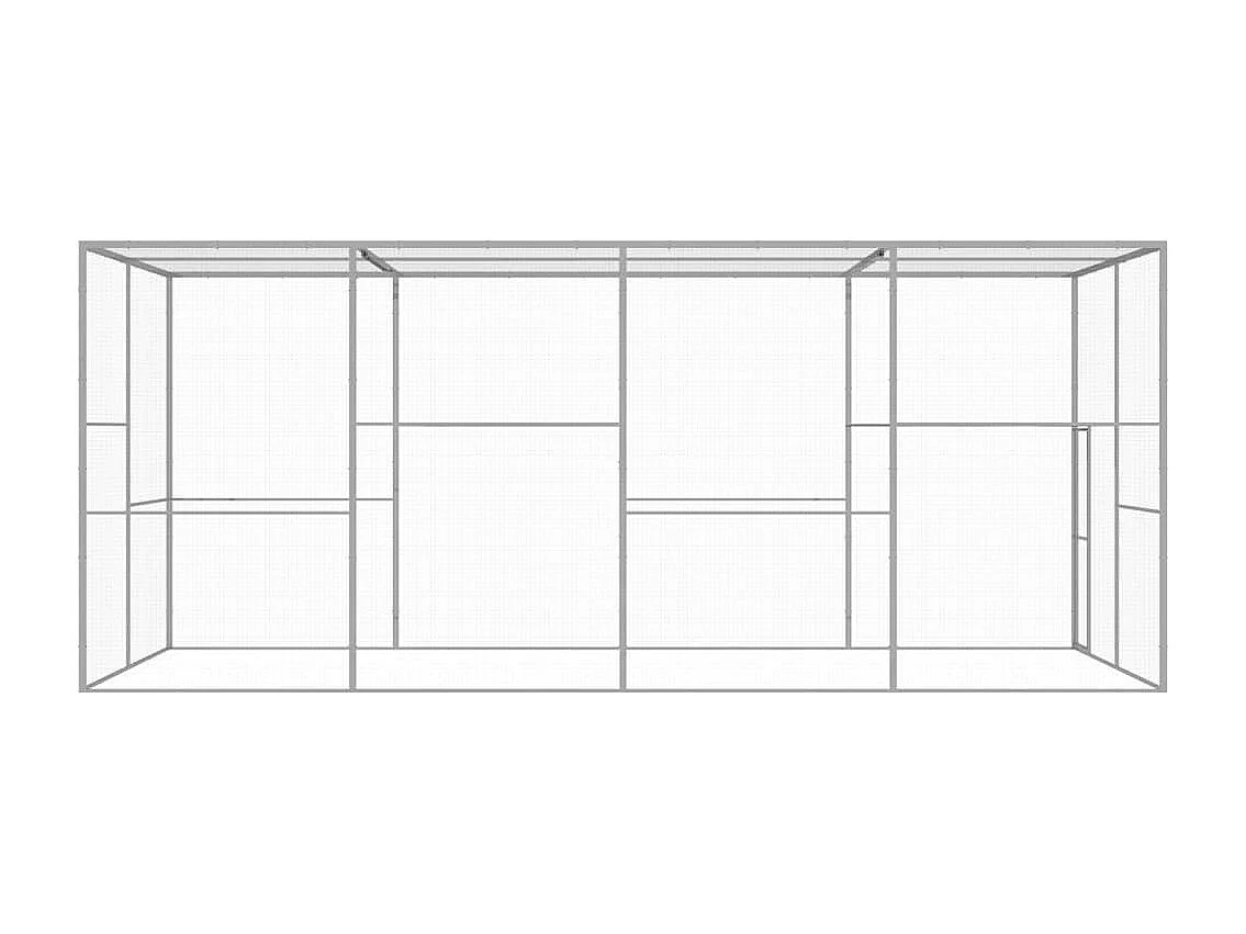 Gabbia per gatti 6x3x2,5 m Acciaio zincato