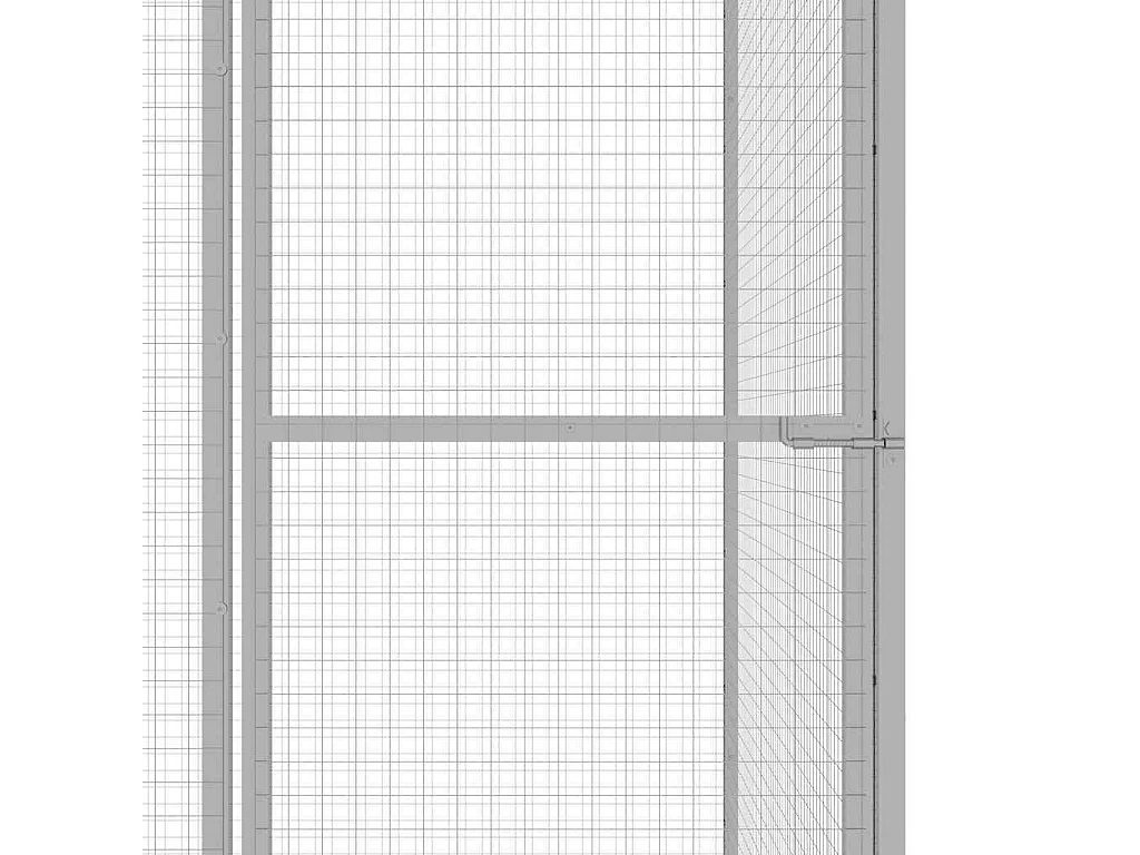 Gabbia per gatti 6x3x2,5 m Acciaio zincato