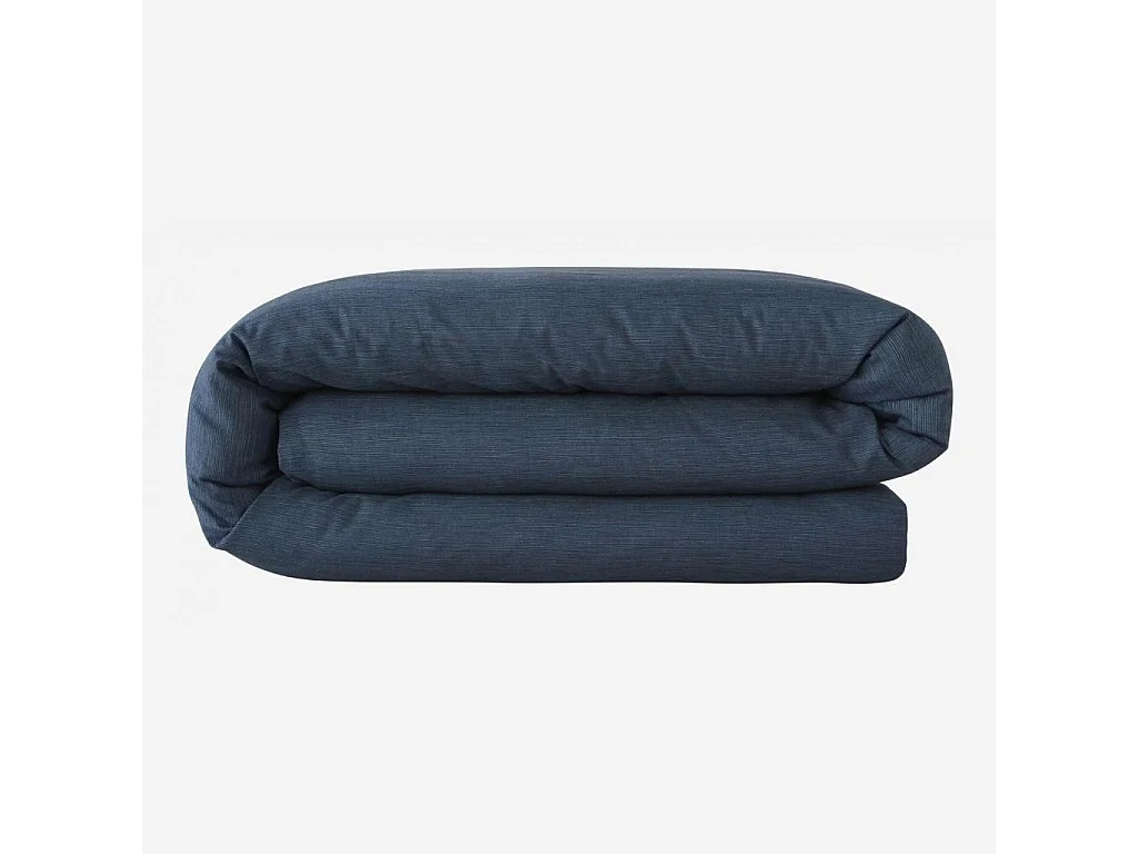 Habitat - Housse de couette en coton - 240 x 260 cm - Bleu nuit - Skye