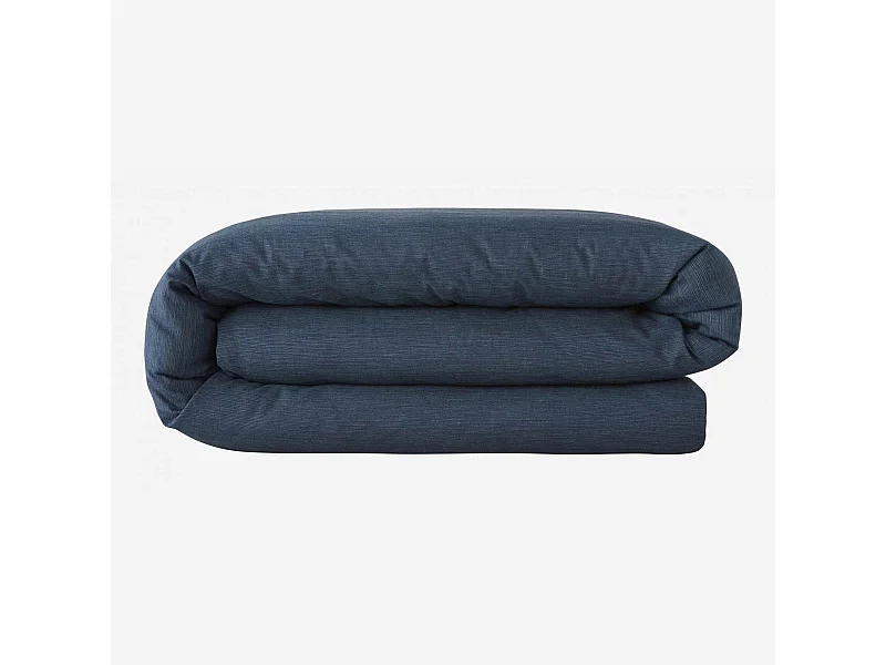 Habitat - Housse de couette en coton - 240 x 260 cm - Bleu nuit - Skye