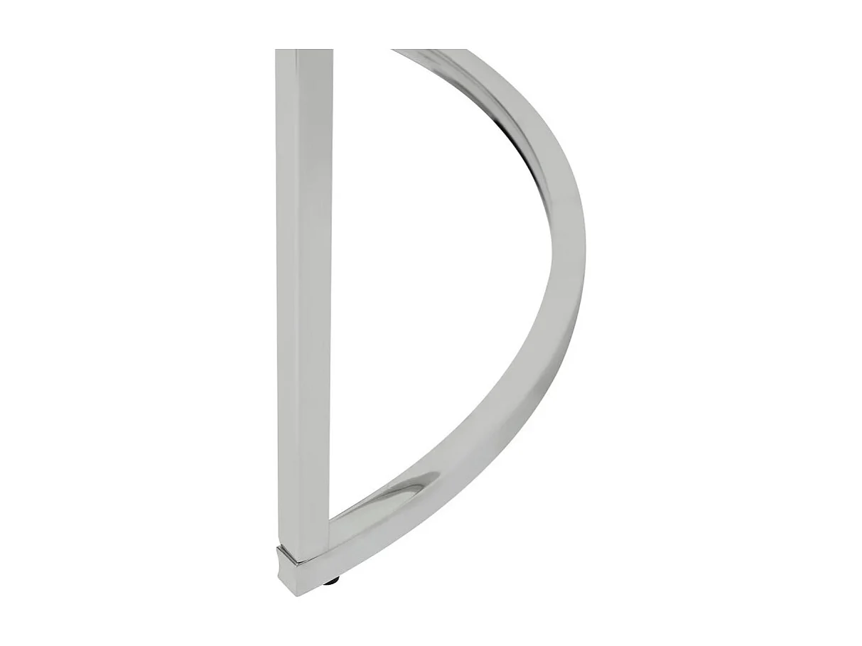 Lot de 2 Tables gigognes en Verre trempé et Inox