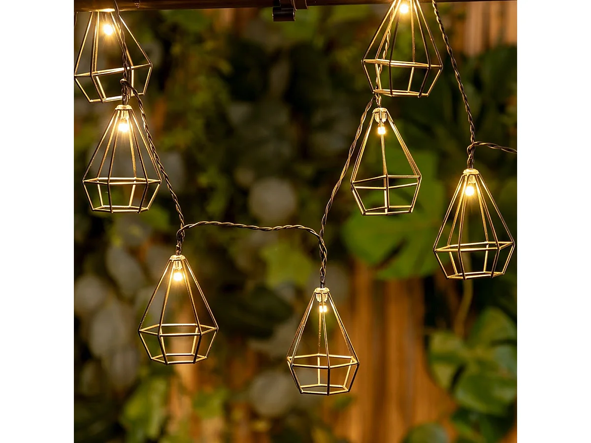 Guirlande Solaire Extérieur "Flave" 335cm Noir