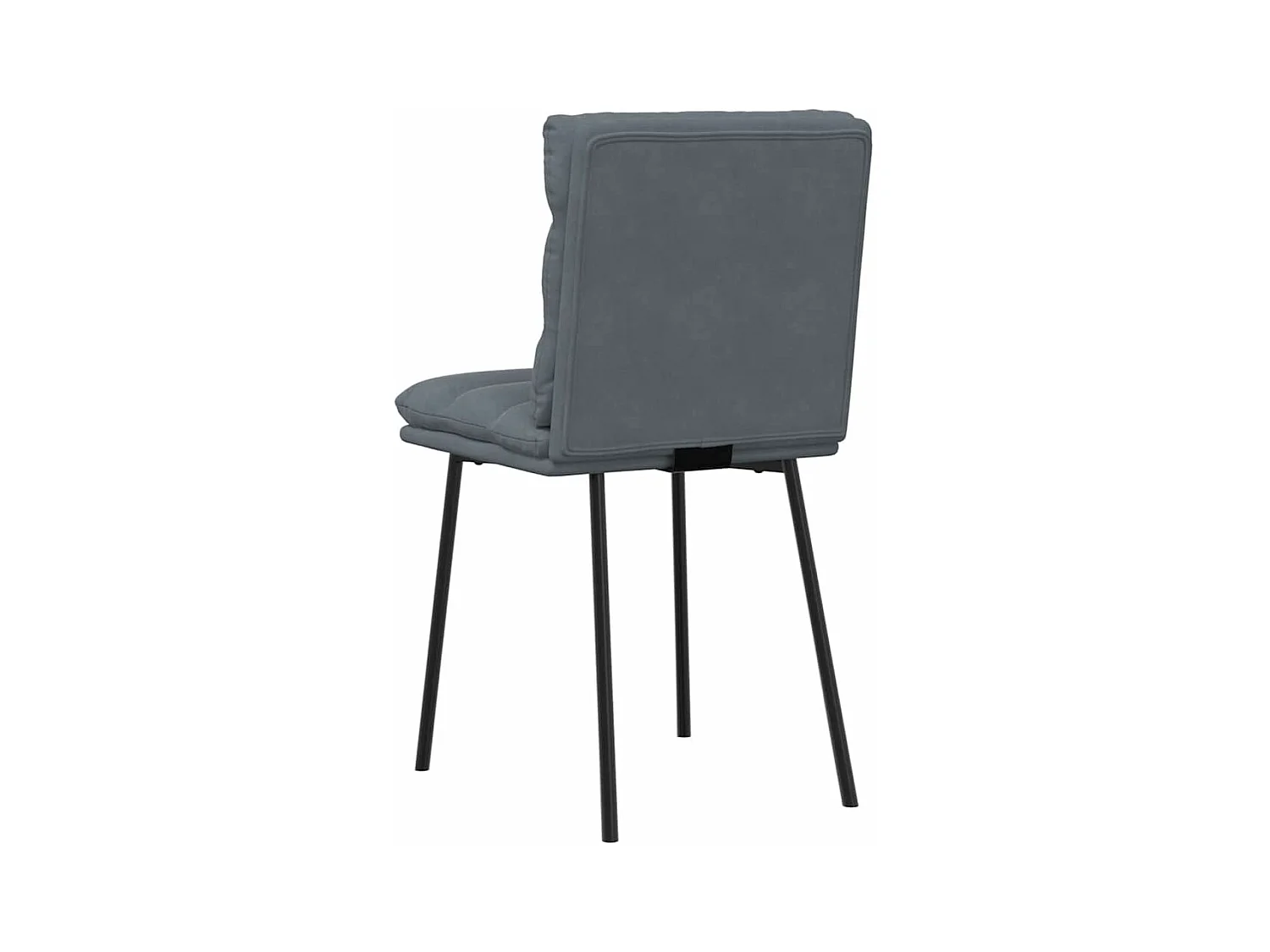 Eetkamerstoelen 2 st fluweel donkergrijs