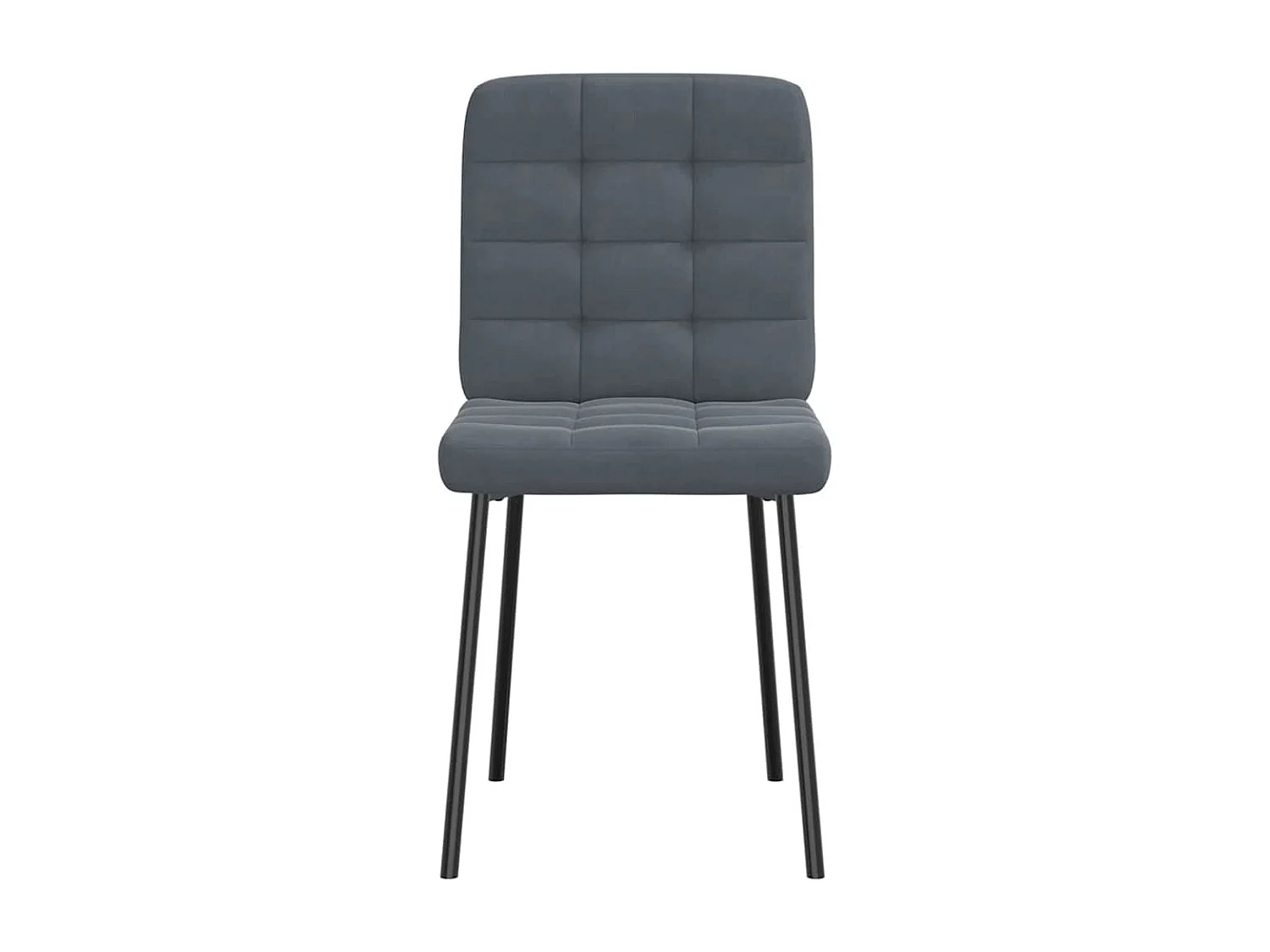 Eetkamerstoelen 2 st fluweel donkergrijs