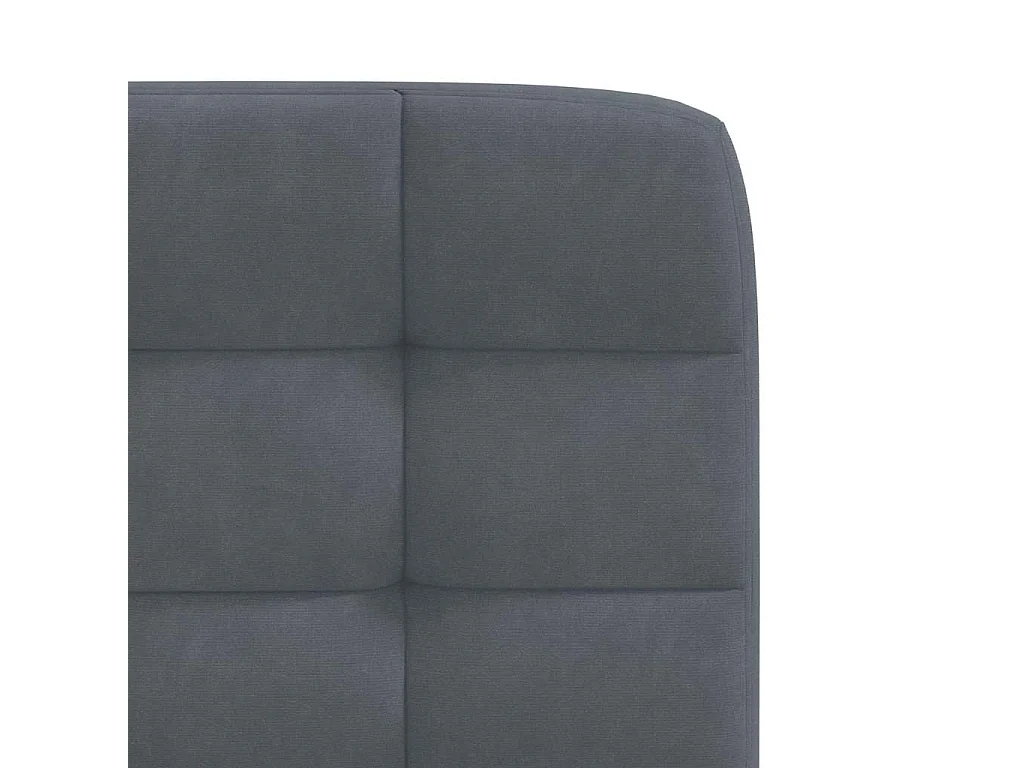 Chaises à manger lot de 2 Gris foncé Velours