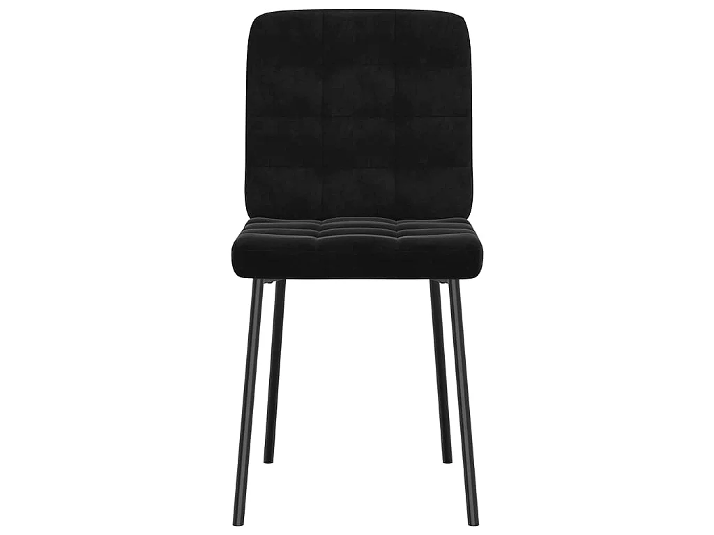 Chaises à manger lot de 2 Noir Velours