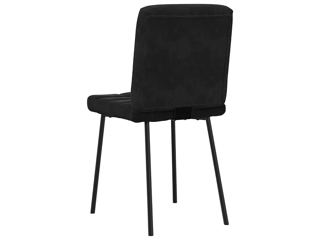 Chaises à manger lot de 2 Noir Velours