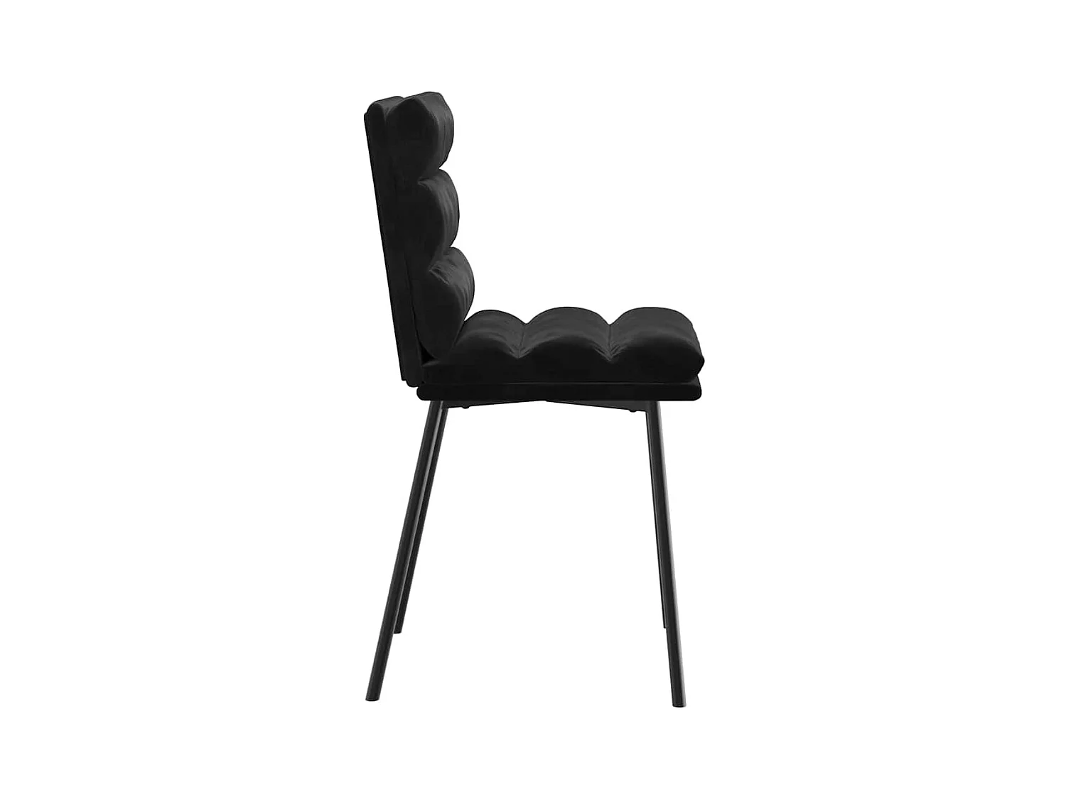 Eetkamerstoelen 2 st fluweel zwart