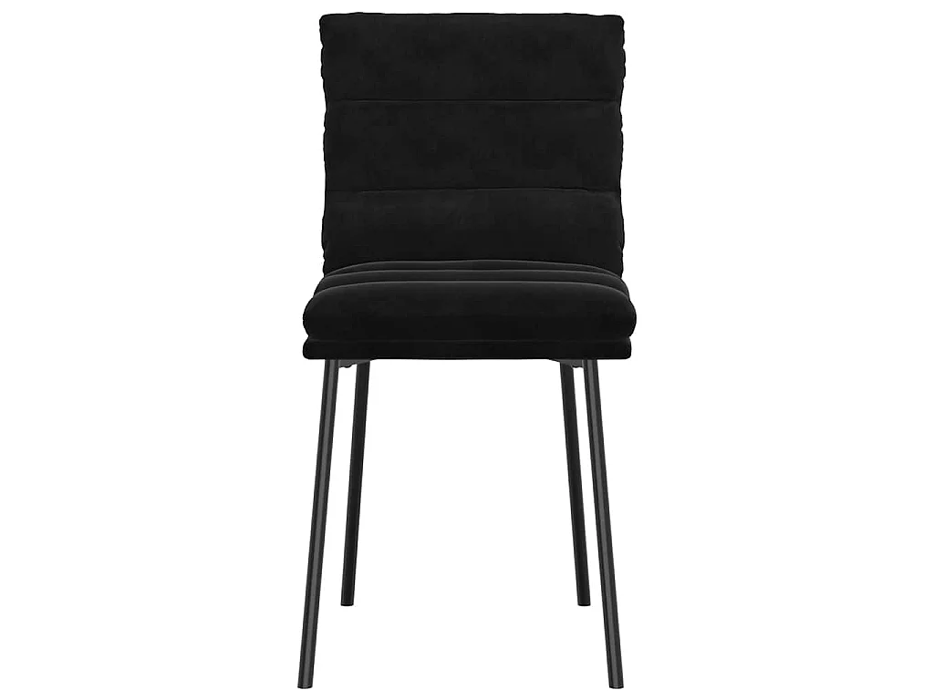 Chaises à manger lot de 2 Noir Velours