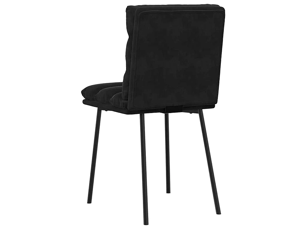 Chaises à manger lot de 2 Noir Velours