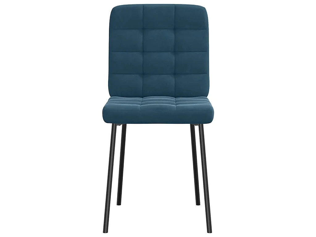 Eetkamerstoelen 2 st fluweel blauw