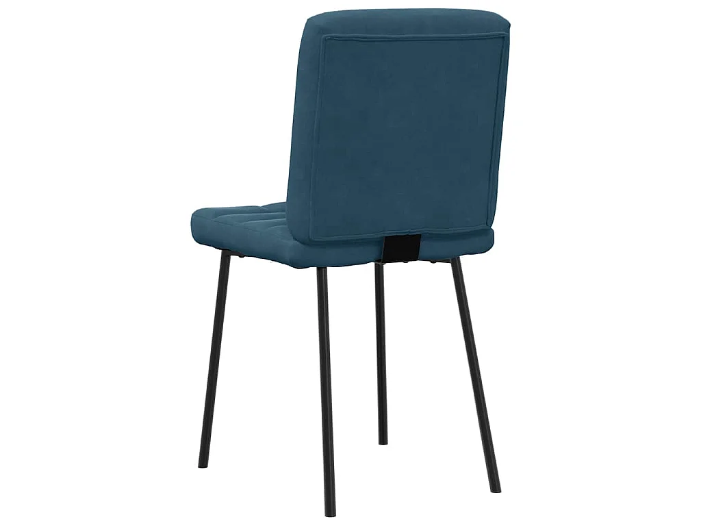 Eetkamerstoelen 2 st fluweel blauw